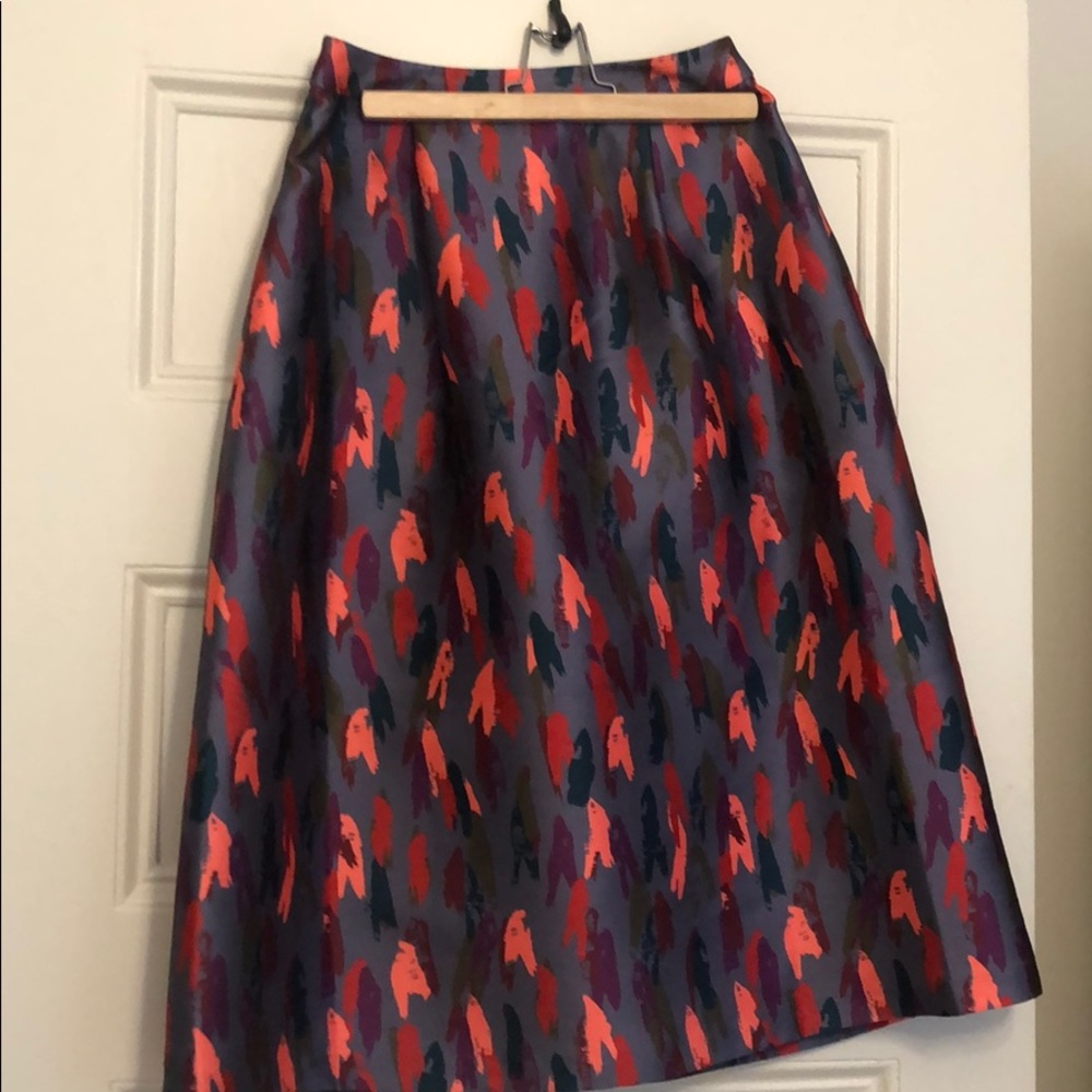 Anthropologie midi skirt. Multicolor brush strokes